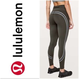 Lululemon Run Crew Tight 
Dark Olive (Size 6)